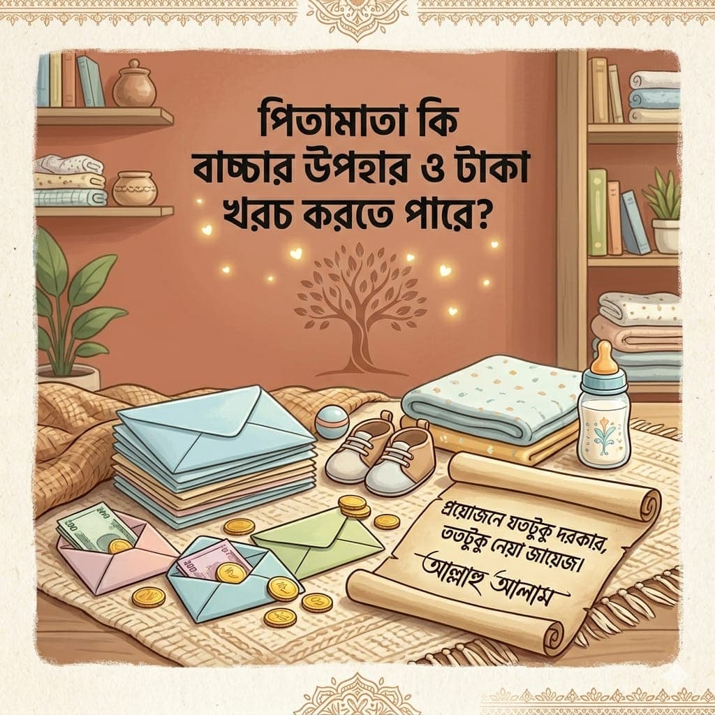 নবজাতক শিশুর উপহার-সামগ্রী, টাকা-পয়সা ইত্যাদি পিতামাতা ইচ্ছামত খরচ বা ব্যবহার করতে পারে কি?